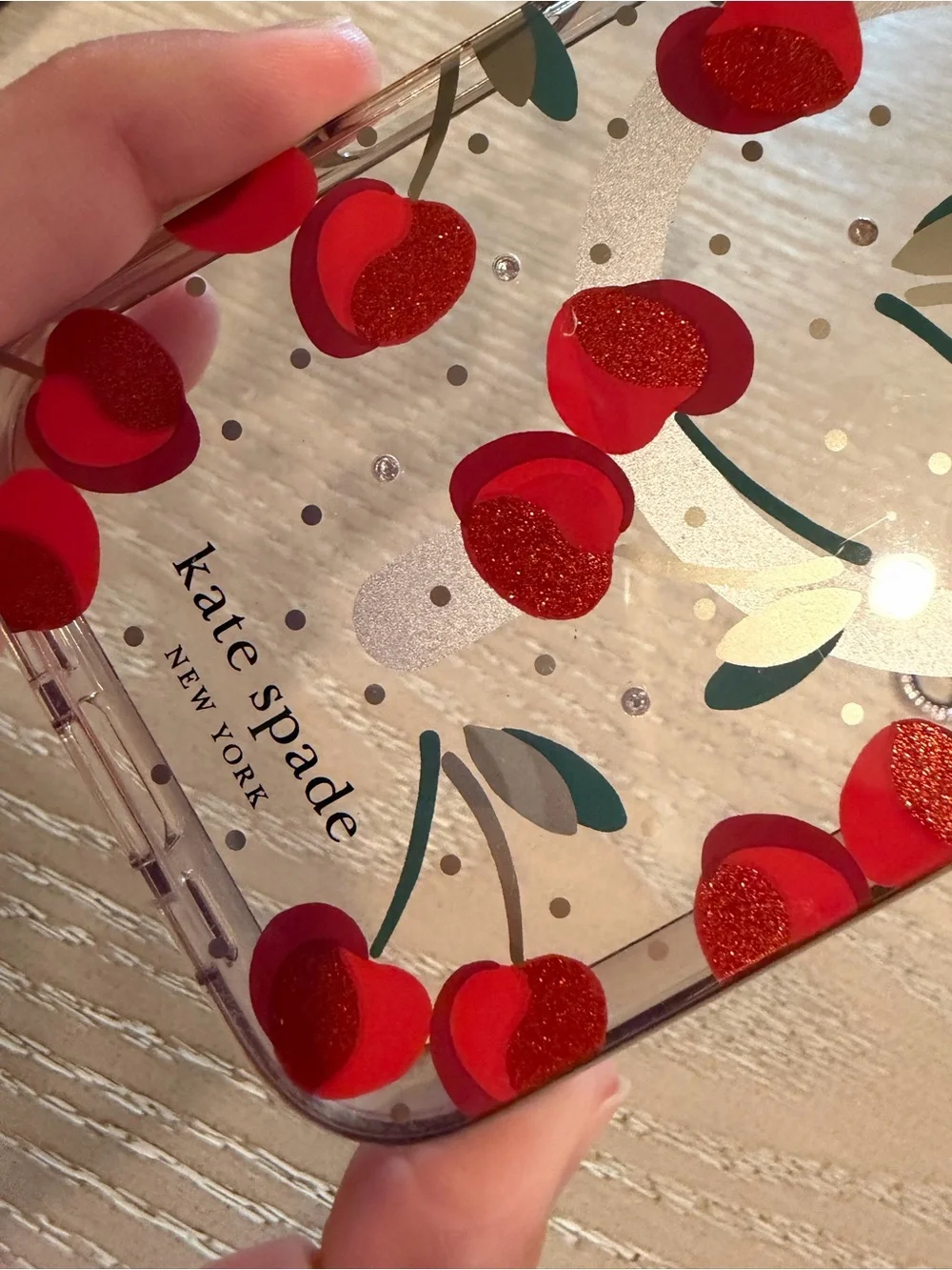kate spade Cherry Print Protective Case - Red & Green